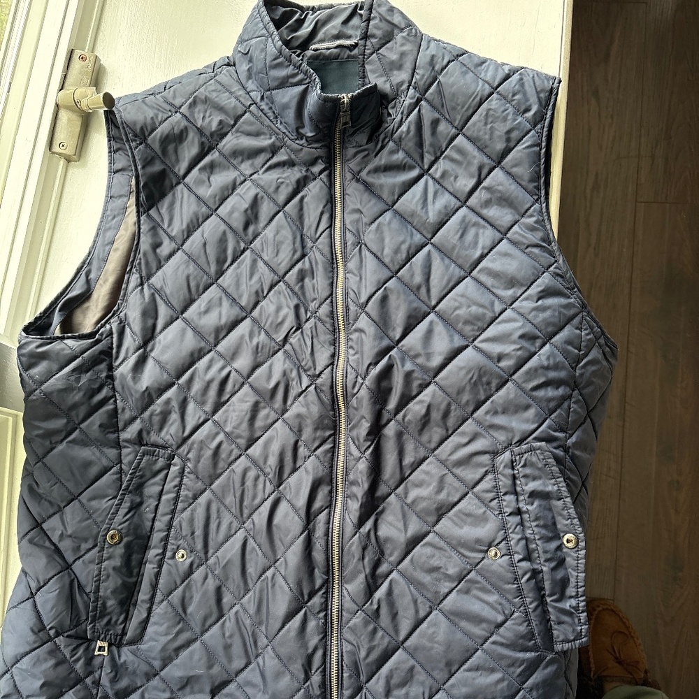 Nautical navy quilted vest